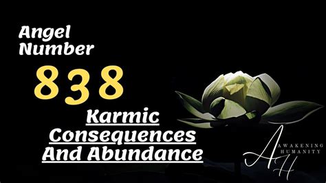 Angel Number 838 – Karmic Consequences And。